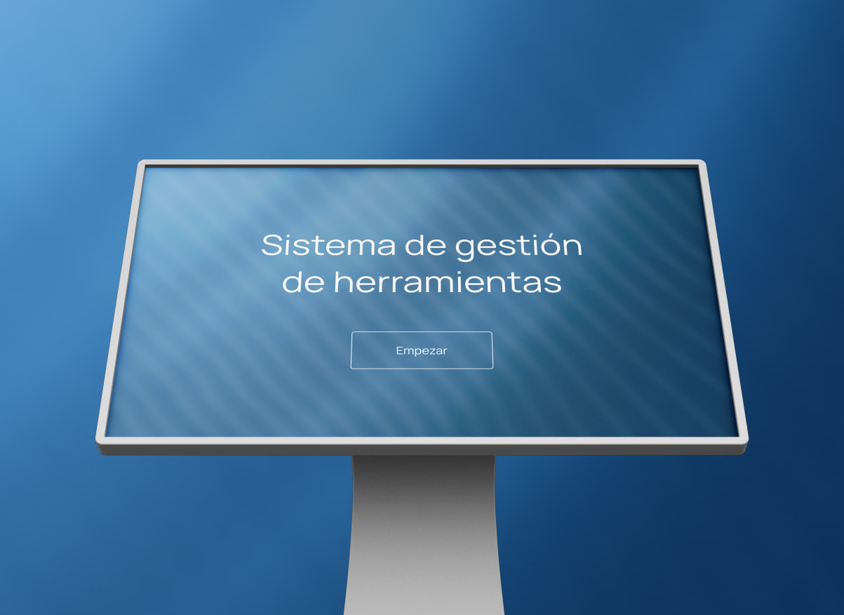 Pantalla de inicio que muestra el sistema en funcionamiento